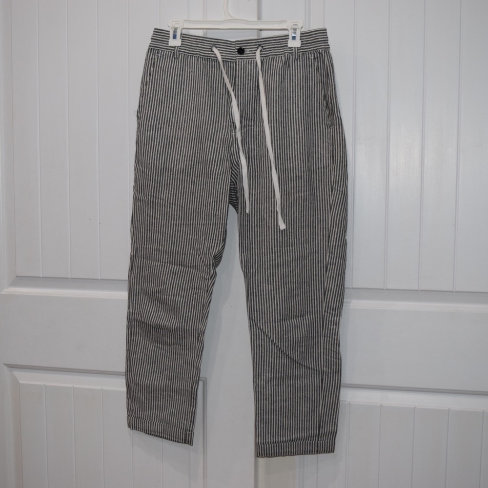 Striped linen pants